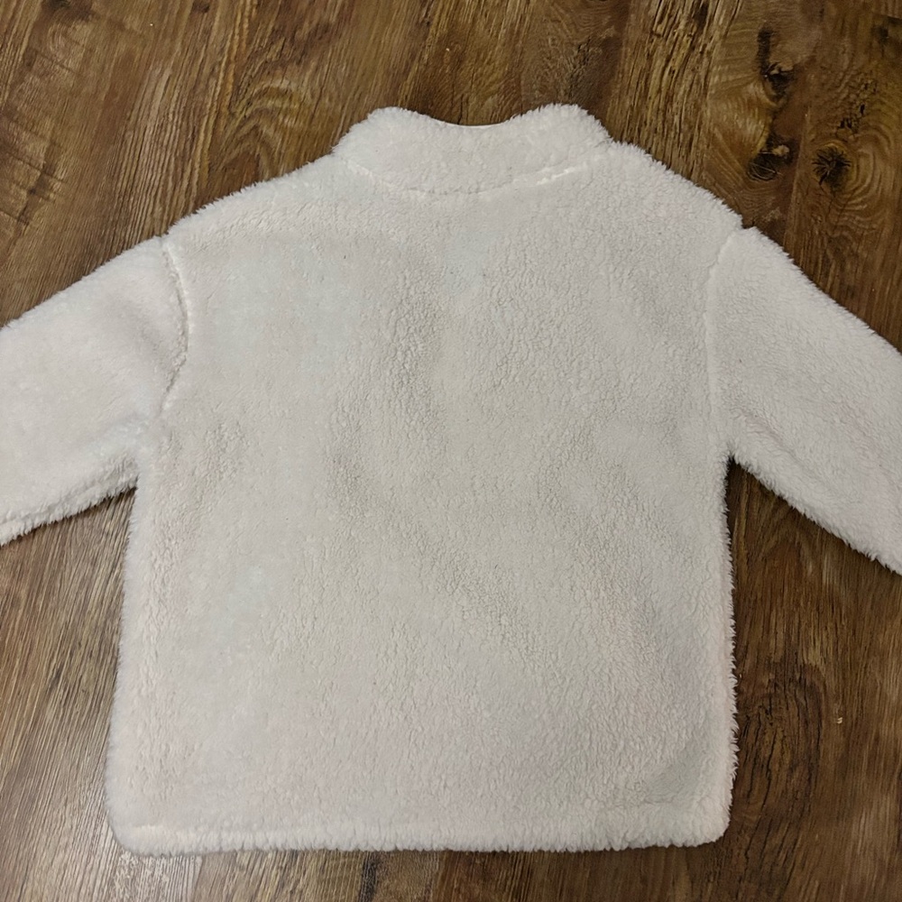 harlow white sherpa cinch waist quarter zip pullover - Picture 4 of 4